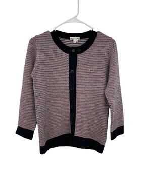 Lacoste Cardigan Sweater Button Wool Women’s Size 34 US Small